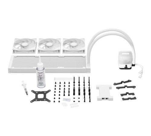 Водяное охлаждение для процессора/ Water Cooling System be quiet! LIGHT LOOP 360mm white (250W, 360mm, White, ARGB/ Fans: 3x120mm, 61.8CFM, 36.8dBA, 2100RPM/ Pump 2900RPM, Rad thickness 27mm/ S: 1851, 1700, 1200, 115X, AM5, AM4)