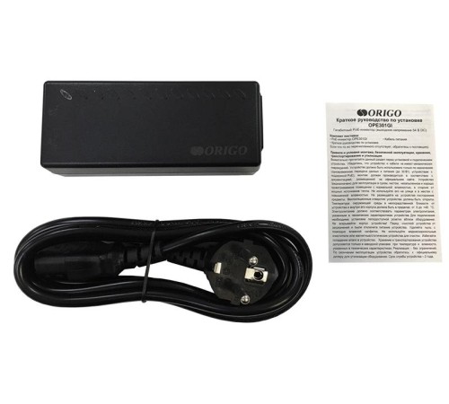 Инжектор ORIGO PoE-инжектор 802.3af/at, 1x1000Base-T LAN, 1x1000Base-T PoE Out, выход: 54 В DC