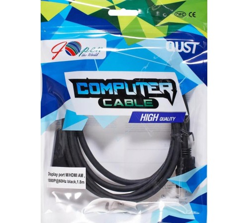 Кабель-переходник/ Кабель-переходник DisplayPort M-> HDMI M 1.8m iOpen (Aopen/Qust) <ACG494-1.8M>
