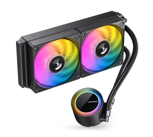 Система жидкостного охлаждения/ Water Cooling System JONSBO TG-240 Black (260W, 240mm, Black, ARGB/ Fans: 2x120mm, 66.19CFM, 35.4dBA, 1800RPM/ Pump height 72mm, 30dBA, 2400RPM, Rad thickness 27mm/ S: 1700, 1200, 115X, AM5, AM4) Система жидкостного охлаждения/ Water Cooling System JONSBO TG-240 Black (260W, 240mm, Black, ARGB/ Fans: 2x120mm, 66.19CFM, 35.4dBA, 1800RPM/ Pump height 72mm, 30dBA, 2400RPM, Rad thickness 27mm/ S: 1700, 1200, 115X, AM5, AM4)