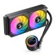 Система жидкостного охлаждения/ Water Cooling System JONSBO TG-240 Black (260W, 240mm, Black, ARGB/ Fans: 2x120mm, 66.19CFM, 35.4dBA, 1800RPM/ Pump height 72mm, 30dBA, 2400RPM, Rad thickness 27mm/ S: 1700, 1200, 115X, AM5, AM4)