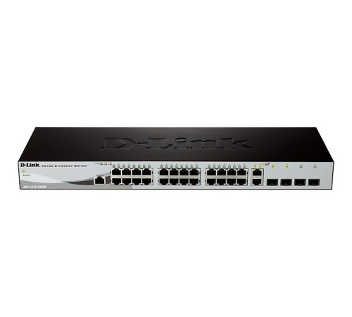 Коммутатор/ DES-1210-28/ME_RFB/B2 Refurbished unit, clean, fully tested, well-packed with power cable and 19' rack mounts. Managed L2 Switch 24x100Base-TX, 2x1000Base-X SFP, 2xCombo 1000Base-T/SFP, Surge 6KV, CLI, RJ-45 Console, H/W B2.