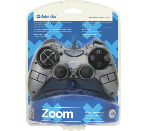Defender Проводной геймпад Zoom USB Xinput, 10 кнопок, 2 стика