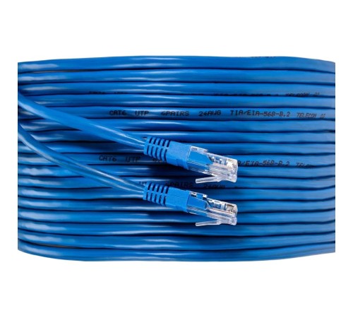 Патчкорд/ Патчкорд литой "Telecom" UTP кат.5е 20,0м синий