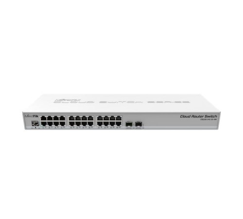 Коммутатор MikroTik Cloud Router Switch 326-24G-2S+RM with 800 MHz CPU, 512MB RAM, 24xGigabit LAN, 2xSFP+ cages, RouterOS L5 or SwitchOS (dual boot), 1U rackmount case, PSU