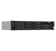Система хранения данных QNAP SMB 2U/8bay QC 2,2GhzCPU/4Gb(upto64Gb)/upto 20HDD with TL-R1200S-RP/SATA(3,5'' 2,5")/ 4xUSB3.2/2xExp.slot/2x2,5Gb/iSCSI/2xPS/no rail(RAIL-B02)/3YW TS-873AeU-RP-4G-EU-RU