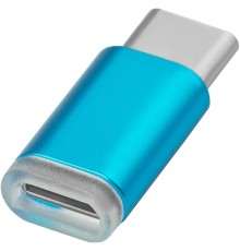 Greenconnect Переходник USB Type C на micro USB 2.0, M/F, Greenconnect, голубой, GCR-UC3U2MF-BL