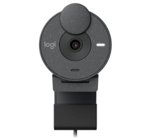 Веб-камера Logitech Webcam Brio 300, 1920x1080, GRAPHITE, защитная шторка, USB-C, [960-001436]