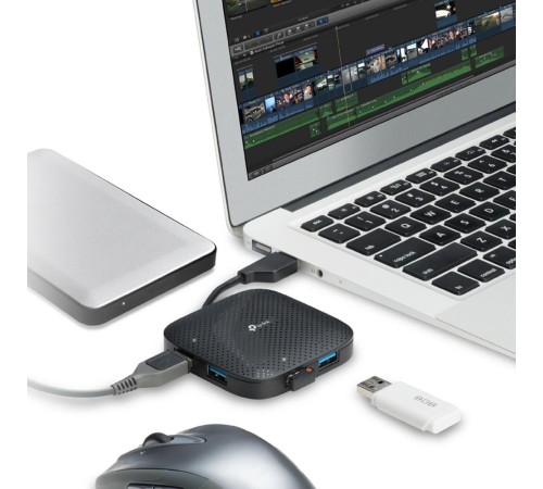 Концентратор/ 4 ports USB 3.0, portable, no power adapter needed