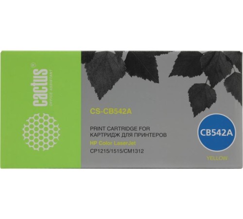 -/ Картридж лазерный Cactus CS-CB542A CB542A желтый (1400стр.) для HP CLJ CP1215/1515/CM1312