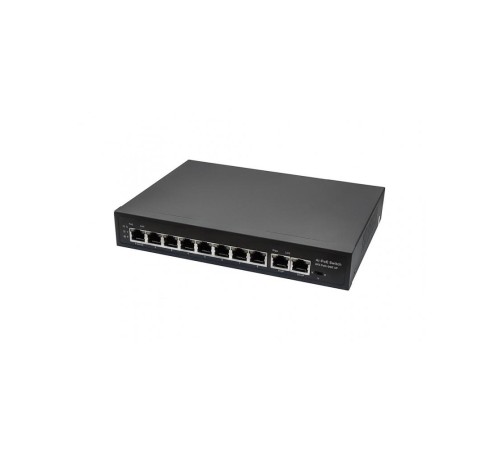 PoE коммутатор Fast Ethernet/ PoE коммутатор Fast Ethernet на 10 RJ45 портов. Порты: 8 x FE (10/100 Base-T) с поддержкой PoE (IEEE 802.3af/at), 2 x GE (10/100/1000 Base-T). Соответствует стандартам PoE IEEE 802.3af/at. Автоматическое определение и режим а PoE коммутатор Fast Ethernet/ PoE коммутатор Fast Ethernet на 10 RJ45 портов. Порты: 8 x FE (10/100 Base-T) с поддержкой PoE (IEEE 802.3af/at), 2 x GE (10/100/1000 Base-T). Соответствует стандартам PoE IEEE 802.3af/at. Автоматическое определение и режим а