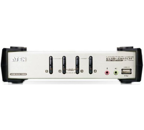 Переключатель консоли электронный, 4 порта PS/1/ 4 Port USB2.0 KVMP Switch with OSD