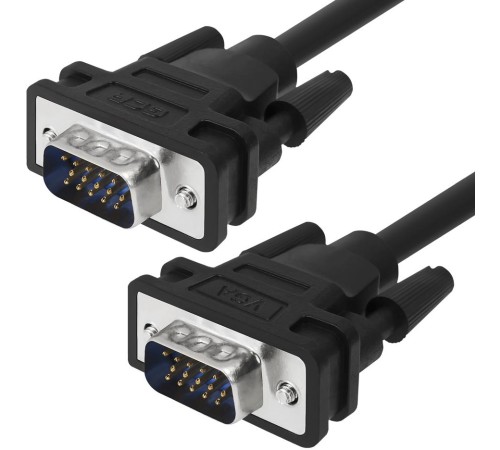 Greenconnect Кабель SVGA 1.8м чёрный, OD6.0mm. 15M / 15M GCR-VM2VM1-1.8m, 28/28 AWG, двойной экран Greenconnect Кабель SVGA 1.8м чёрный, OD6.0mm. 15M / 15M GCR-VM2VM1-1.8m, 28/28 AWG, двойной экран