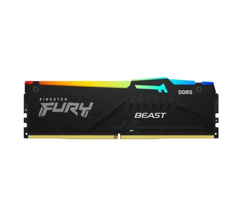 Оперативная память Kingston 16GB 6400MT/s DDR5 CL32 DIMM FURY Beast RGB XMP