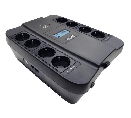 Источник бесперебойного питания Powercom SPIDER, Интерактивная, 750 ВА / 450 Вт, Tower, Schuko, LCD, Serial+USB, USB Источник бесперебойного питания Powercom SPIDER, Интерактивная, 750 ВА / 450 Вт, Tower, Schuko, LCD, Serial+USB, USB