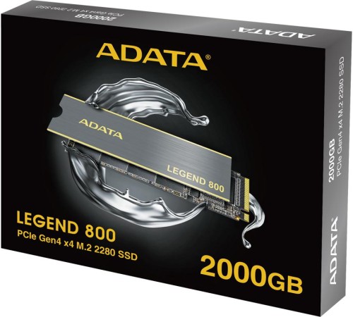 Твердотельный накопитель/ ADATA SSD LEGEND 800, 2000GB, M.2(22x80mm), NVMe 1.4, PCIe 4.0 x4, 3D NAND, R/W 3500/2800MB/s, IOPs н.д./н.д., TBW 1200, DWPD 0.55, with Heat Sink (3 года) Твердотельный накопитель/ ADATA SSD LEGEND 800, 2000GB, M.2(22x80mm), NVMe 1.4, PCIe 4.0 x4, 3D NAND, R/W 3500/2800MB/s, IOPs н.д./н.д., TBW 1200, DWPD 0.55, with Heat Sink (3 года)