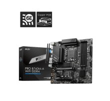 Материнская плата MSI PRO B760M-A WIFI DDR4,B760,LGA1700,4DDR4,2PCI-Ex16,1PCI-Ex1,2M.2,4SATA3,2USB3.2 Gen2,7USB