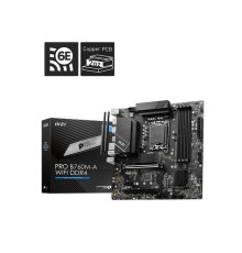 Материнская плата MSI PRO B760M-A WIFI DDR4,B760,LGA1700,4DDR4,2PCI-Ex16,1PCI-Ex1,2M.2,4SATA3,2USB3.2 Gen2,7USB