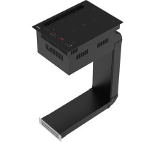 Встраиваемая варочная панель KORTING/ Встраиваемая варочная панель KORTING, индукционная с интегрированной вытяжкой, 39 см, 2 конфорки, Bridge, слайдерное управление, блокировка управления, дисплей для каждой зоны нагрева, таймер, автоматическое выключени