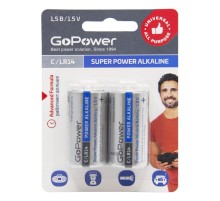 Батарейка/ Батарейка GoPower LR14 C BL2 Alkaline 1.5V (2/12/192) блистер (2 шт.)