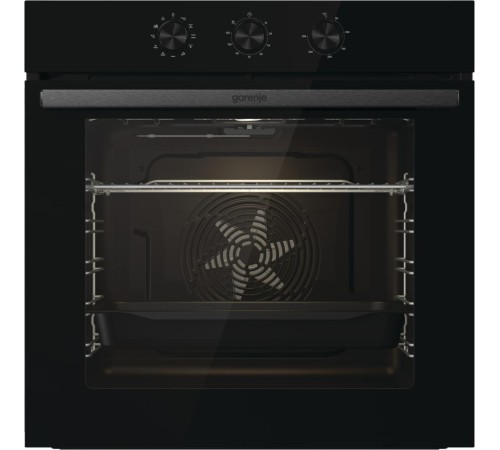 Встраиваемые электрические духовки GORENJE/ Духовой шкаф, 77 л, Класс энергопотребления: A, Механический таймер с функцией отключения, Конструкция: Встраиваемая, Ширина: 595 мм, Высота: 595 мм, черный