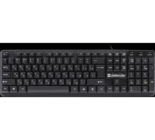 Defender Проводная клавиатура Symbol HB-559 RU,черный,104 кн,1.5м