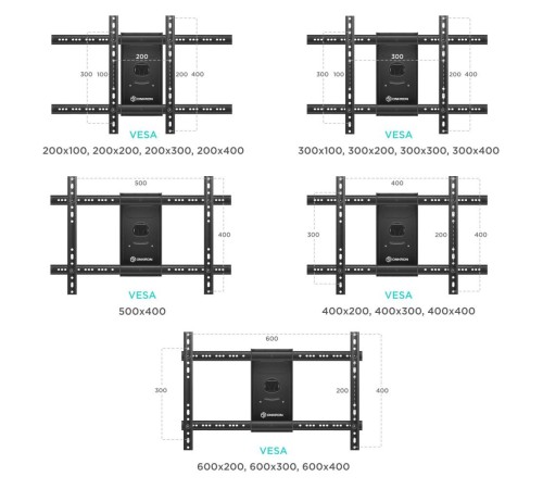 ONKRON кронштейн для телевизора 40"-75" наклонно-поворотный, чёрный M6L ONKRON кронштейн для телевизора 40"-75" наклонно-поворотный, чёрный M6L