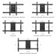 ONKRON кронштейн для телевизора 40"-75" наклонно-поворотный, чёрный M6L