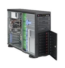 Шасси серверное Supermicro SuperChassis 4U 743TQ-903B-SQ/ no HDD(8)LFF/ 3x 5.25/ 7xFH/ 1x900W 80+(12" x 13")E-ATX/ Backplane 8xSATA/SAS