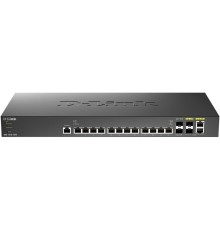 Коммутатор/ DXS-1210-16TC Smart L2+ Switch 12x10GBase-T, 2x10GBase-X SFP+, 2xCombo 10GBase-T/SFP+, CLI, RJ45 Console