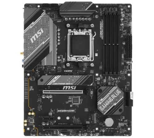Материнская плата/ MB MSI AMD B650 sAM5, 4xDDR5(256GB), HDMI 2.1/DP, 1xPCIe 4.0x16, 2xPCIe 3.0, 1xLAN (2.5GbE), Wi-Fi, BT, 4xSATA 6Gb/s, 2xM.2, 1xUSB-C, 7xUSB 3.2, mATX Материнская плата/ MB MSI AMD B650 sAM5, 4xDDR5(256GB), HDMI 2.1/DP, 1xPCIe 4.0x16, 2xPCIe 3.0, 1xLAN (2.5GbE), Wi-Fi, BT, 4xSATA 6Gb/s, 2xM.2, 1xUSB-C, 7xUSB 3.2, mATX
