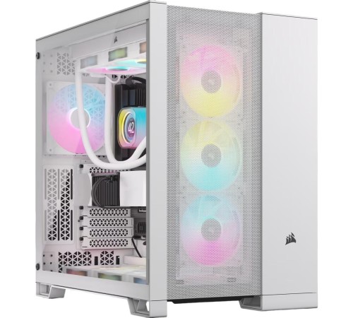 Корпус без блока питания/ Case Corsair 6500D Airflow, Midi-Tower, TG, no fan, 4xUSB-A 3.2, 1xUSB 3.2 Type-C, E-ATX, ATX, mATX, mITX White