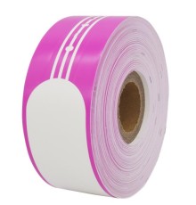 Браслеты на руку в рулоне Ninestar (G&G) браслеты для термопринтеров, 35 mm/260 mm, втулка 24 мм, цвет розовый, 100 шт в рулоне, клипсы в комплекте