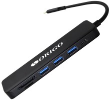Док-станция/ Док-станция USB-C, 3xUSB 3.0, 1xUSB-C/PD 3.0, 1xHDMI, слот SD/TF/microSD