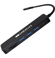 Док-станция/ Док-станция USB-C, 3xUSB 3.0, 1xUSB-C/PD 3.0, 1xHDMI, слот SD/TF/microSD