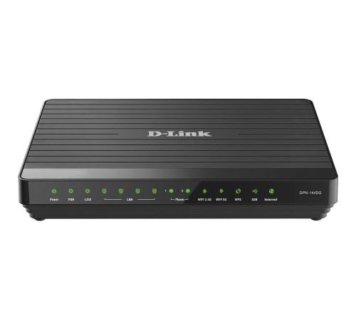 Маршрутизатор/ DPN-144DG GPON ONT Wi-Fi AC1200 Router, GPON WAN, 4x1000Base-T LAN, 2x3.5dBi internal antennas, 2FXS+USB ports, Ethernet WAN support