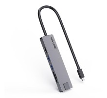 док-станция Docking Station WAVLINK USB-C  Travel Mini/100W PowerDelivery/ 2xUSB3.0/1xHDMI 4K 60HZ/1xGigabit LAN/SD/Micro SD Card Reader