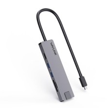 док-станция Docking Station WAVLINK USB-C  Travel Mini/100W PowerDelivery/ 1xUSB3.0/1xUSB2.0/1xHDMI 4K 60HZ/1xGigabit LAN/SD/Micro SD Card Reader