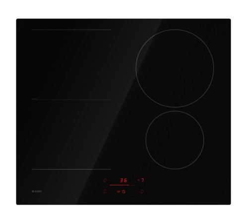 Варочная панель ASKO/ Варочная панель ASKO, Арт. 744745 ПРОМО, 60 см, индукция, слайдерное управление, автоматическое распознавание посуды, объединение зон, 9 уровней мощности, Boost, таймер, индикатор остаточного тепла, цвет черный