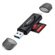 Кардридер  Netac card reader WK14, USB3.0+Type-C to mSD/SD, Black (repl. NT09WK14-30BK)