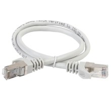  ITK Коммутационный шнур (патч-корд), кат.6A S/FTP, LSZH, 1м, серый