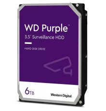 Жесткий диск Western Digital Purple HDD 3.5" SATA 6Tb, IntelliPower, 256MB buffer (DV-Digital Video), CMR, WD64PURZ, 1 year
