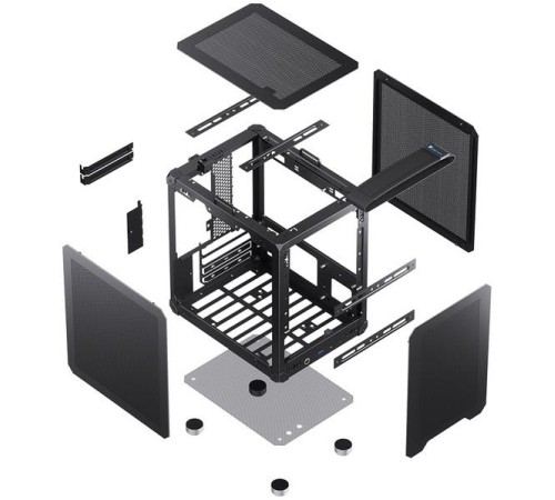Корпус без блока питания/ Case JONSBO C6 Handle, Mini-Tower, no fan, 1xUSB-A 3.0 + 1xUSB-C 3.1, mATX, mITX Black