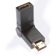 Greenconnect Адаптер переходник HDMI-HDMI GC- CV310 HDMI Тип А 19M AM / Тип А 19F AF 360 град, золотой разъем, пакет