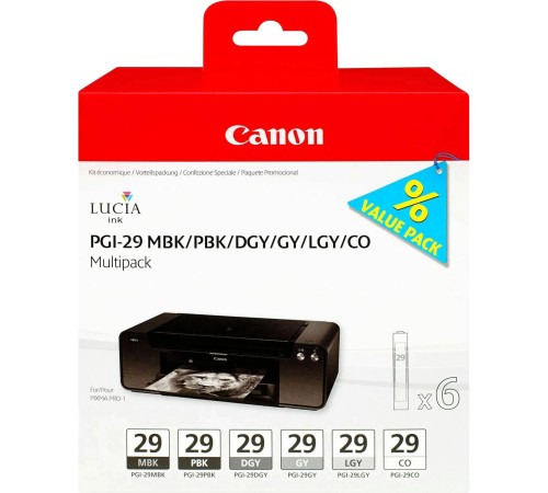 Набор/ PGI-29 MBK/PBK/DGY/GY/LGY/CO MULTI Набор/ PGI-29 MBK/PBK/DGY/GY/LGY/CO MULTI