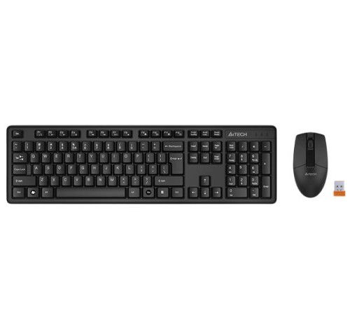 Клавиатура + мышь A4Tech 3330N клав:черный мышь:черный USB беспроводная Multimedia