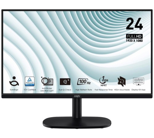 Монитор LCD PRO MP245V 23.8'' 16:9 1920х1080(FHD) VA, nonGLARE, 100 Hz, 300 cd/m2, H178°/V178°, 4000:1, 100M:1, 16.7M, 1ms, VGA, HDMI, Tilt, 1Y, Black (Вскрытая упаковка) Монитор LCD PRO MP245V 23.8'' 16:9 1920х1080(FHD) VA, nonGLARE, 100 Hz, 300 cd/m2, H178°/V178°, 4000:1, 100M:1, 16.7M, 1ms, VGA, HDMI, Tilt, 1Y, Black (Вскрытая упаковка)