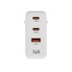 Сетевое З/У/ Сетевое З/У GoPower GPQC10 1USB+2Type-C 65W QC3.0 GAN белый