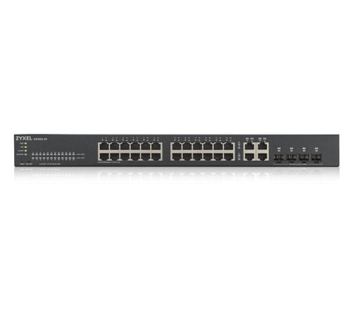 Коммутатор Smart L2 коммутатор Zyxel NebulaFlex GS1920-24v2, rack 19", 24xGE, 4xCombo (SFP/RJ-45), бесшумный (без вентилятора)