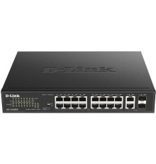 Коммутатор/ DES-1018MPV2,DES-1018MPV2/A1A Unmanaged Switch 16x100Base-TX PoE, 2xCombo 1000Base-T/SFP, PoE Budget 247W, Long-range PoE up to 250m, metal case